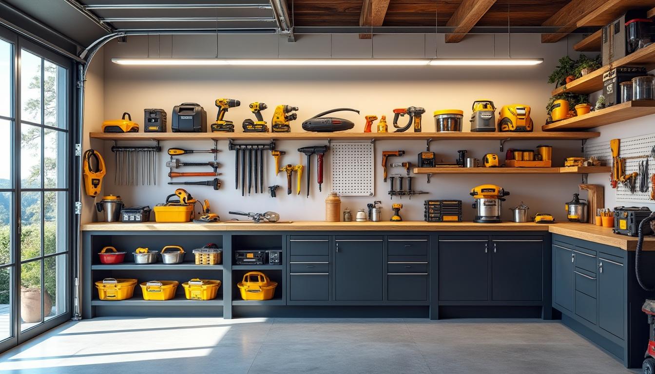 Transformer votre garage en atelier : guide complet d'aménagement et sélection des outils essentiels 2 découvrez comment transformer votre garage en un atelier fonctionnel grâce à notre guide complet d'aménagement et à la sélection des outils essentiels pour optimiser votre espace de travail.