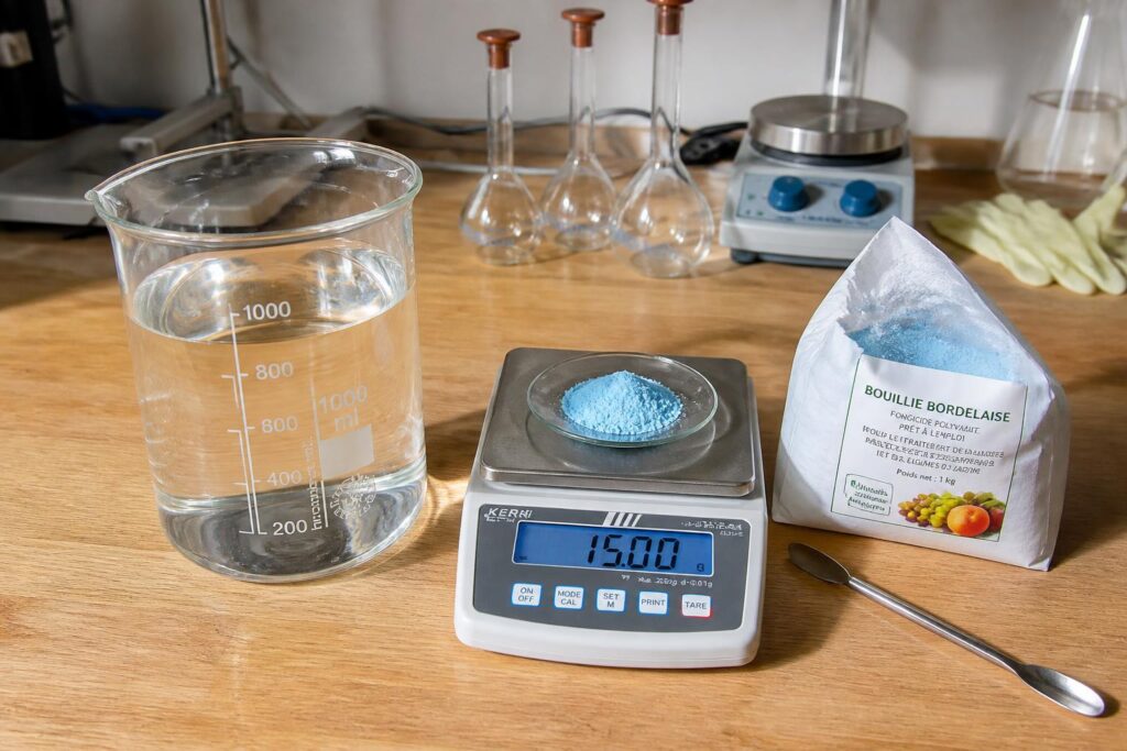 apprenez à doser correctement la bouillie bordelaise pour 1 litre afin de préparer une solution efficace et protéger vos plantes contre les maladies.