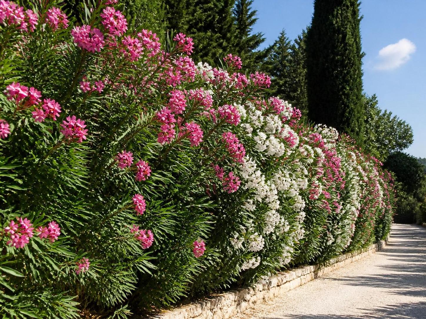 découvrez comment structurer votre jardin naturellement avec une haie de laurier rose, une plante facile à entretenir qui apporte beauté et intimité tout au long de l'année.