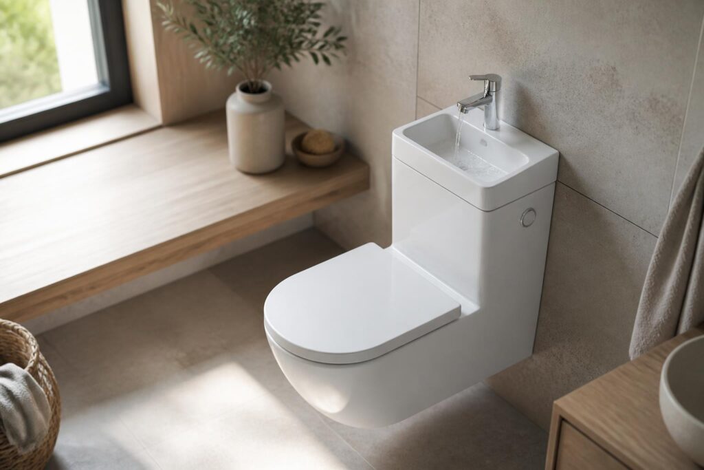 découvrez comment une toilette avec lave-main intégrée permet de réduire votre consommation d'eau tout en profitant d'un confort optimal dans votre salle de bain.