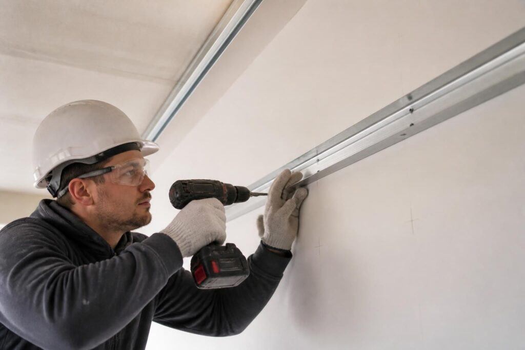 découvrez notre guide pratique pour installer un rail placoplatre au mur et au plafond, garantissant un alignement parfait et une finition professionnelle.