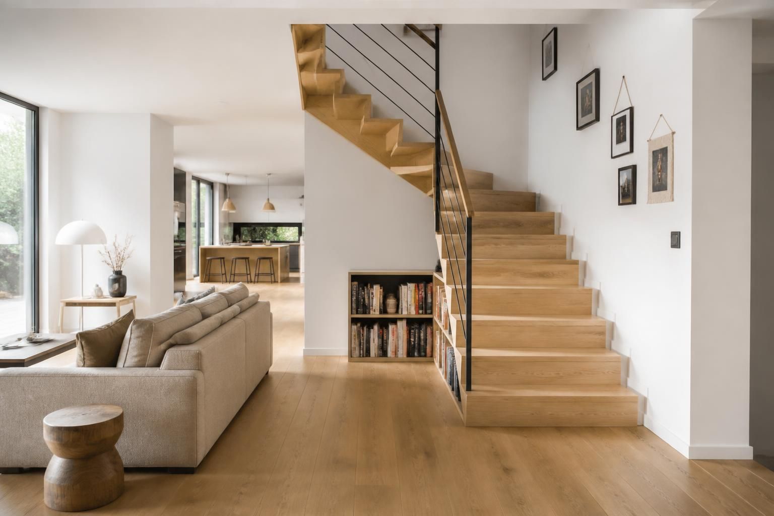 Intégrer un escalier au cœur du salon tout en préservant une circulation fluide 2 découvrez comment intégrer un escalier au cœur de votre salon tout en assurant une circulation fluide et harmonieuse pour un espace à la fois fonctionnel et esthétique.