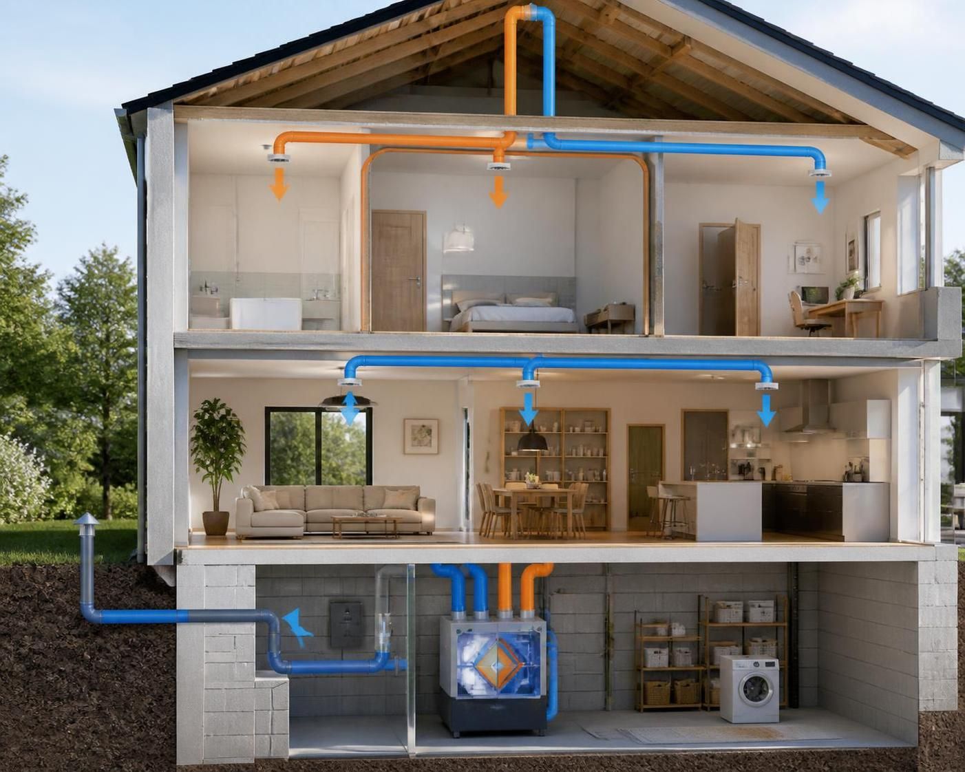 La VMC double flux : principes, fonctionnement détaillé et contraintes à connaître 2 découvrez les principes et le fonctionnement détaillé de la vmc double flux ainsi que les contraintes à connaître pour optimiser la ventilation de votre habitat.