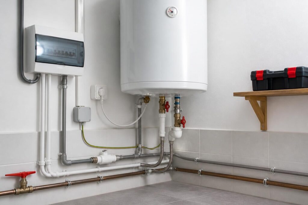 découvrez notre guide illustré détaillant le schéma d'installation du chauffe-eau avec toutes les consignes essentielles pour un raccordement sécurisé et efficace.