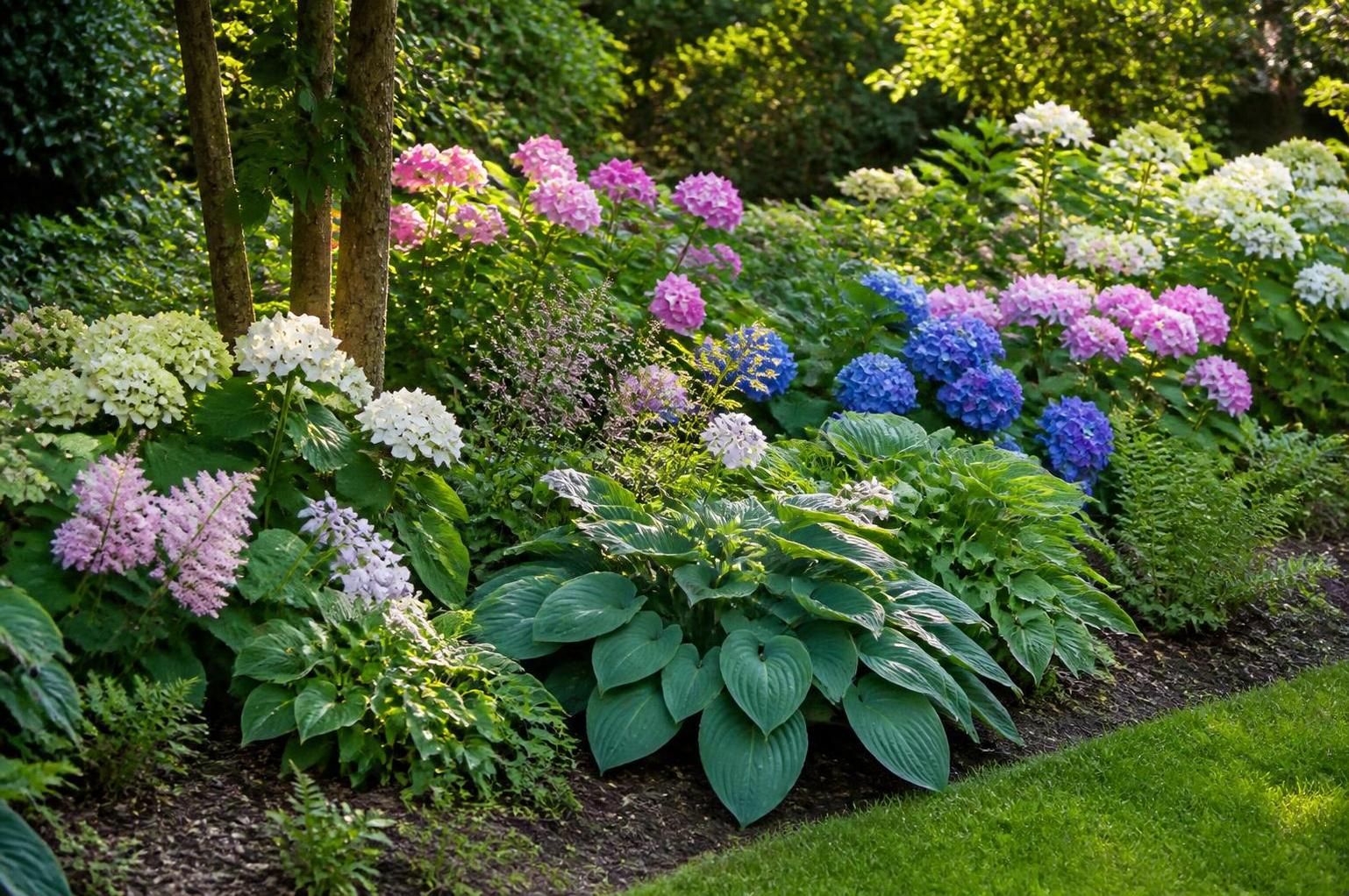 Massif en harmonie : quelles plantes associer aux hortensias à l’ombre et au soleil ? 2 découvrez comment créer un massif en harmonie en associant les meilleures plantes aux hortensias, adaptées à l’ombre comme au soleil, pour un jardin coloré et équilibré.